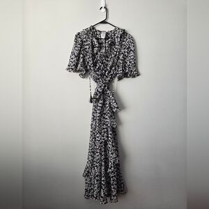 Vintage Montage By Mosaic Floral Ruffle Dress Diane Freis